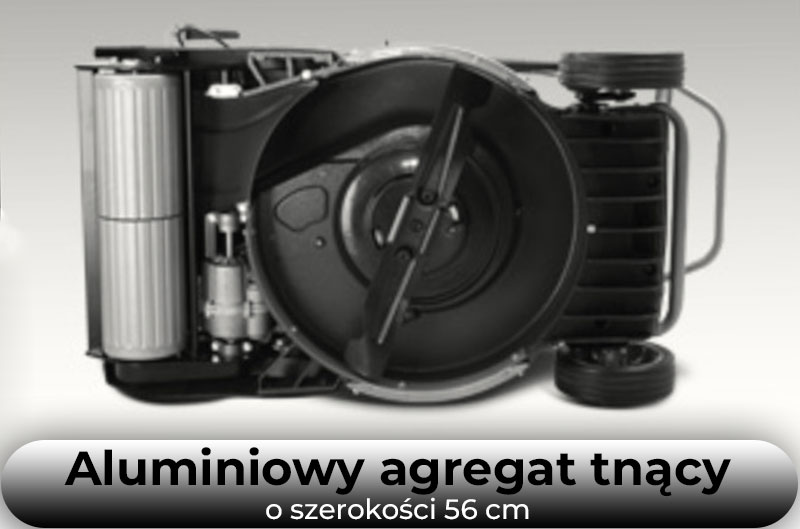 Agregat tnący o szerokości 56 cm w kosiarce spalinowej Weibang WB567SK V-R